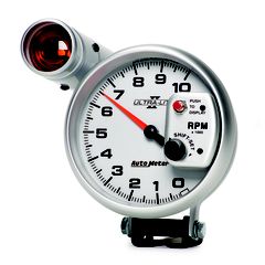 Autometer Gauge, Tachometer, 5", 10K Rpm, Pedestal W/ Ext. Shift-Lite, Ultra-Lite Ii