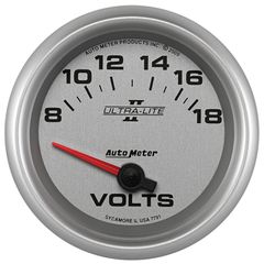Autometer Gauge, Voltmeter, 2 5/8", 18V, Electric, Ultra-Lite Ii