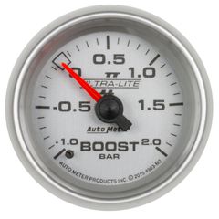 Autometer Gauge, Vac/Boost, 2 1/16", -1 - +2 Bar, Mechanical, Ultra-Lite Ii