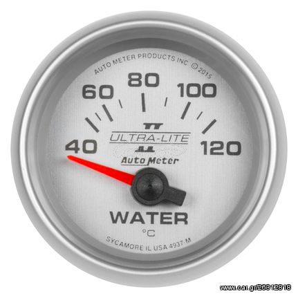 Autometer Gauge, Water Temp, 2 1/16", 40-120ºc, Electric, Ultra-Lite Ii