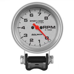 Autometer Gauge, Tachometer, 2 5/8", 8K Rpm, Pedestal, Ultra-Lite