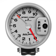 Autometer Gauge, Tachometer, 5", 10K Rpm, Pedestal W/ Red Line, Ultra-Lite