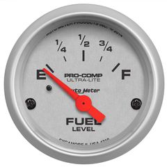 Autometer Gauge, Fuel Level, 2 1/16", 73 To 10Ω(Aftermarket Linear), Elec, Ultra-Lite