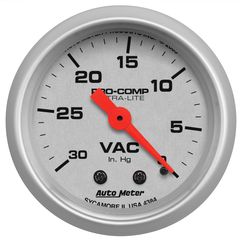 Autometer Gauge, Vacuum, 2 1/16", 30Inhg, Mechanical, Ultra-Lite