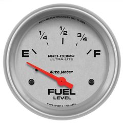 Autometer Gauge, Fuel Level, 2 5/8", 0 To 90Ω, Elec, Ultra-Lite