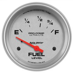 Autometer Gauge, Fuel Level, 2 5/8", 73 To 10Ω, Elec, Ultra-Lite