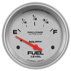 Autometer Gauge, Fuel Level, 2 5/8", 0 To 30Ω, Elec, Ultra-Lite