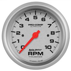 Autometer Gauge, Tachometer, 3 3/8", 10K Rpm, In-Dash, Ultra-Lite