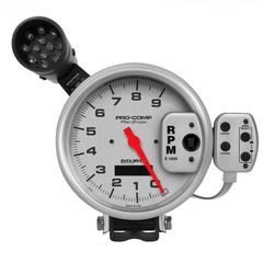 Autometer Gauge, Tach, 5", 9K Rpm, Pro-Stock Pedestal W/ Super Lite & Peak Mem, Ultra-Lite