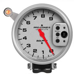 Autometer Gauge, Tach, 5", 9K Rpm, Pedestal W/ Quick Lite, W/Peak Memory, Ultra-Lite