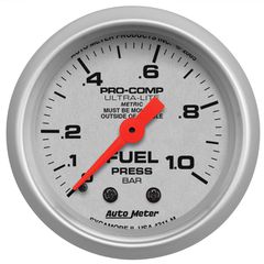 Autometer Gauge, Fuel Pressure, 2 1/16", 1.0Bar, Mechanical, Ultra-Lite