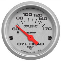 Autometer Gauge, Cylinder Head Temp, 2 1/16", 60-170ºc, Electric, Ultra-Lite