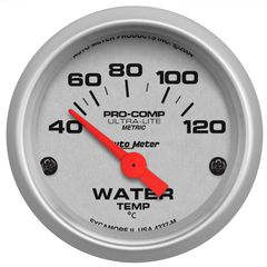 Autometer Gauge, Water Temp, 2 1/16", 40-120ºc, Electric, Ultra-Lite
