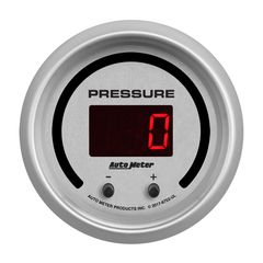 Autometer Gauge, Pressure, 2 1/16", Two Channel, Selectable, Ultra-Lite Elite Digital