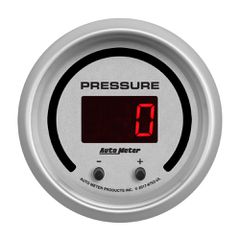 Autometer Gauge, Pressure, 2 1/16", Two Channel, Selectable, Ultra-Lite Elite Digital
