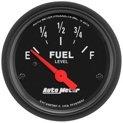 Autometer Gauge, Fuel Level, 2 1/16", 73 To 10Ω(Aftermarket Linear), Elec, Z-Series
