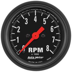 Autometer Gauge, Tachometer, 2 1/16", 8K Rpm, In-Dash, Z-Series