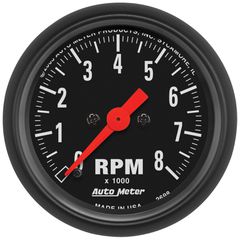 Autometer Gauge, Tachometer, 2 1/16", 8K Rpm, In-Dash, Z-Series