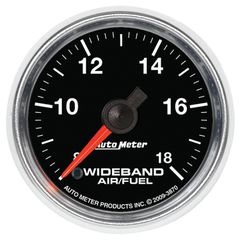 Autometer Gauge, Air/Fuel Ratio-Wideband, Analog, 2 1/16", 8:1-18:1, Stepper Motor, Gs
