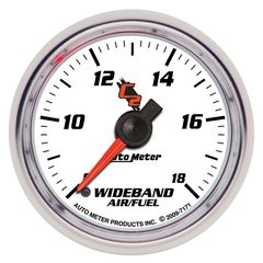 Autometer Gauge, Air/Fuel Ratio-Wideband, Analog, 2 1/16", 8:1-18:1, Stepper Motor, C2