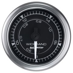 Autometer Gauge, Air/Fuel Ratio-Wideband, Analog, 2 1/16", 8:1-18:1, Stepper Motor, Chrono