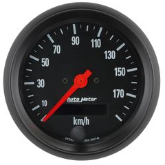 Autometer Gauge, Speedometer, 3 3/8", 190Km/H, Elec. Prog. W/ Lcd Odo, Z-Series