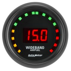 Autometer Gauge, Air/Fuel Ratio-Wideband, Street, 2 1/16", 10:1-17:1, Digital, Z-Series