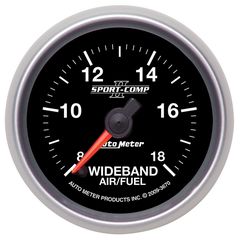 Autometer Gauge, Air/Fuel Ratio-Wideband, Analog, 2 1/16", 8:1-18:1, Stpr Mtr, Sc Ii