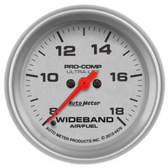 Autometer Gauge, Air/Fuel Ratio-Wideband, Analog, 2 5/8", 8:1-18:1, Stepper Motor, Ul