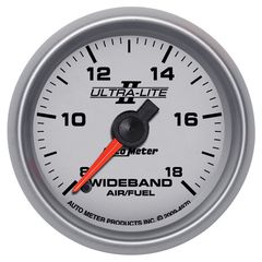 Autometer Gauge, Air/Fuel Ratio-Wideband, Analog, 2 1/16", 8:1-18:1, Stepper Motor, Ul Ii
