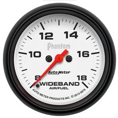 Autometer Gauge, Air/Fuel Ratio-Wideband, Analog, 2 5/8", 8:1-18:1, Stepper Mtr, Phantom