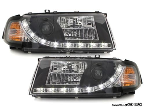 ΦΑΝΑΡΙΑ ΕΜΠΡΟΣ SKODA Octavia I 2000-2004 LED DRL Optic Black