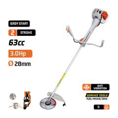 PB6310 Θαμνοκοπτικό Βενζίνης 3.0Hp 62cc - ΒΕΝΖΙΝΟΚΙΝΗΤΑ - NAKAYAMA PRO (#024248)
