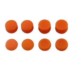 Analog Controller Thumb Stick Silicone Grip Cap Cover 8X Orange Ornate - PS4 Controller