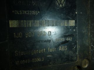 VW GOLF 4, 1J0 614 117 B, 1J0614117B, ATE 10.0204-0052.4, 10020400524, 1J0 907 379 D, 1J0907379D, 5WK8442,, 10.0949-0300.3, 10094903003, ΜΟΝΑΔΑ ABS-thumb-6