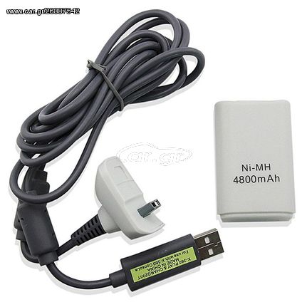 Μπαταρία με Φορτιστή Play & Charge Kit Battery Pack White - Xbox 360 Controller