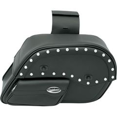 ΒΑΛΙΤΣΕΣ SADDLEBAG UNIVERSAL THROW-OVER STUDDED SLANT BLACK CHROME LARGE