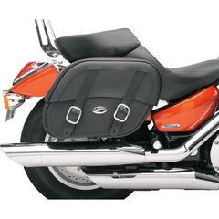 ΒΑΛΙΤΣΕΣ SADDLEBAG UNIVERSAL WITH SHOCK CUTAWAY SYNTHETIC LEATHER SMOOTH BLACK