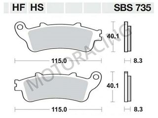 ΤΑΚΑΚΙΑ ΜΠΡΟΣΤΑ HONDA CBR 1100XX 97'-07' / XLV 1000 VARADERO 99'-06' / VFR 800 V-TEC 02'-05' SBS 735HF- (ΚΕΡΑΜΙΚΟ )