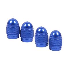 Valve Caps Aluminium Bullet Blue Μπλε Καπάκια Βαλβίδων Αυτοκινήτου