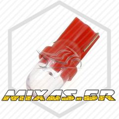 ΛΑΜΠΑ T10 LED 12V/5W ΑΚΑΛΥΚΗ ΚΟΚΚΙΝΗ TMX ROC