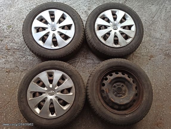 TOYOTA YARIS 2011-2019 ΖΑΝΤΕΣ 15" ΣΙΔΕΡΕΝΙΕΣ ΜΕ 4 ΓΝΗΣΙΑ ΤΑΣΙΑ