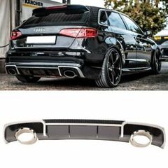 ΠΙΣΩ ΣΠΟΙΛΕΡ Diffuser & Exhaust Tips suitable for AUDI A3 8V Sedan Cabrio (2012-2015) RS3 Design