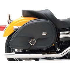 ΒΑΛΙΤΣΕΣ SADDLEBAG SPECIFIC FIT RIGID MOUNT SYNTHETIC LEATHER TEARDROP BLACK ΓΙΑ SOFTAIL, DYNA ΚΑΙ SPORTSTER