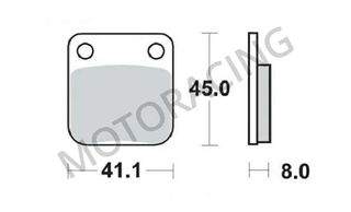 ΤΑΚΑΚΙΑ ΠΙΣΩ KAWASAKI KLX 125 D-TRACKER 10'-13' SBS 536HF - ( ΚΕΡΑΜΙΚΟ )