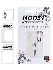 NOOSY Nano SIM & Micro SIM Adapter Set, λευκό