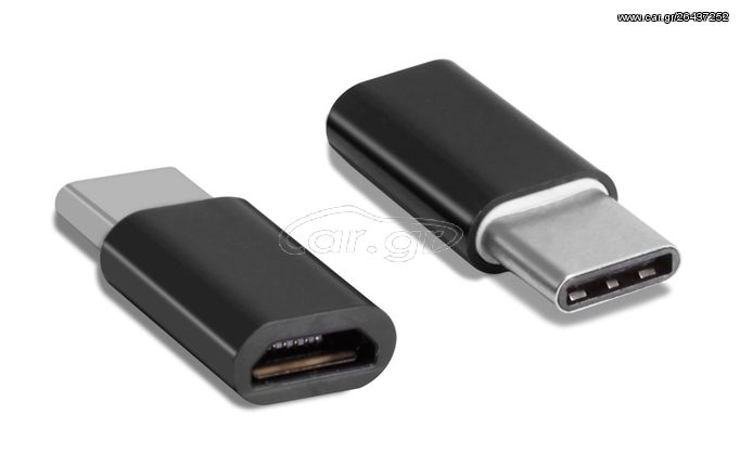 POWERTECH Adapter USB Type-C σε Micro USB CAB-UC019, μαύρο