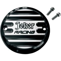 ΚΑΠΑKΙ ΜΟΤΕΡ COVER POINT 2 HOLE HORIZONAL JOKER RACING FINNED BLACK ΓΙΑ 04-20 XL