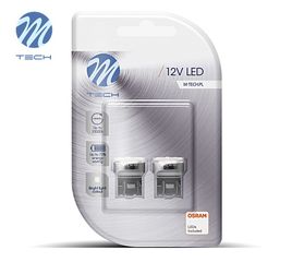 M-Tech LED T20 12V W21/5W Λευκό