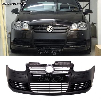 ΠΡΟΦΥΛΑΚΤΗΡΑΣ ΕΜΠΡΟΣ VW Golf V 5 (2003-2007) Jetta (2005-2010) R32 Piano Glossy Black Grill